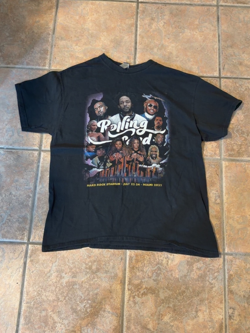 Rolling Loud 2022 Black Graphic Tee Sz Large